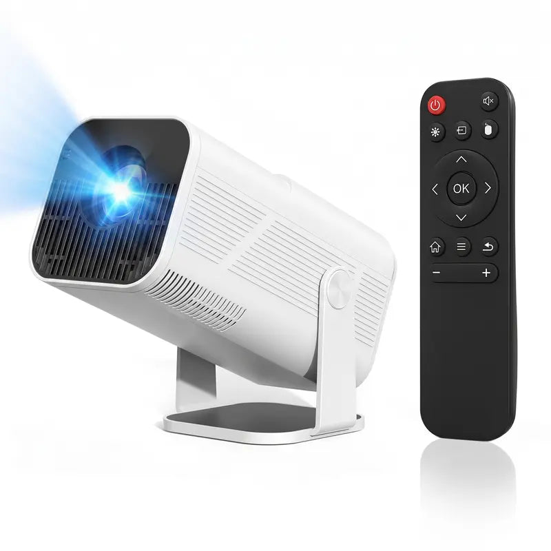 Amovfilm Portable Projector Native 1080P 4K Decode 5G WiFi6 BT5.0 Auto Focus 180° Rotatable Outdoor Home Cinema Bedroom Gaming Projector