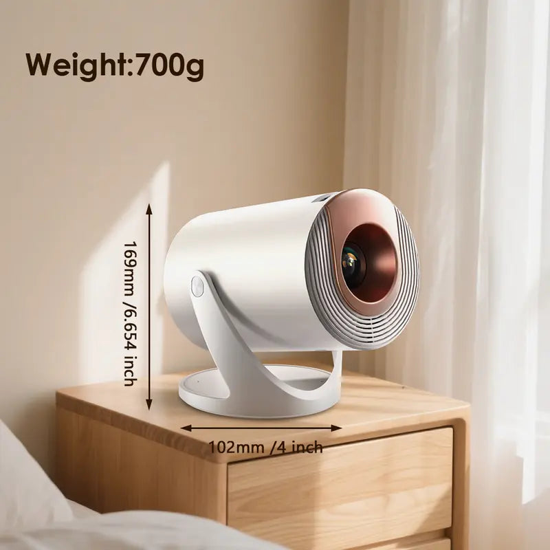 Amovfilm Mini Projector Portable Native 720P 4K Decoding Auto Keystone Correction 280ANSI WiFi Wireless & BT 5.0 Home Cinema Bedroom Gaming Outdoor Gift